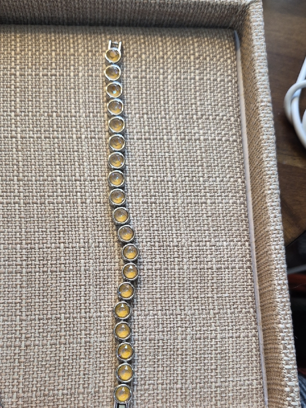 Touchstone Crystal Yellow Crystal Tennis Bracelet